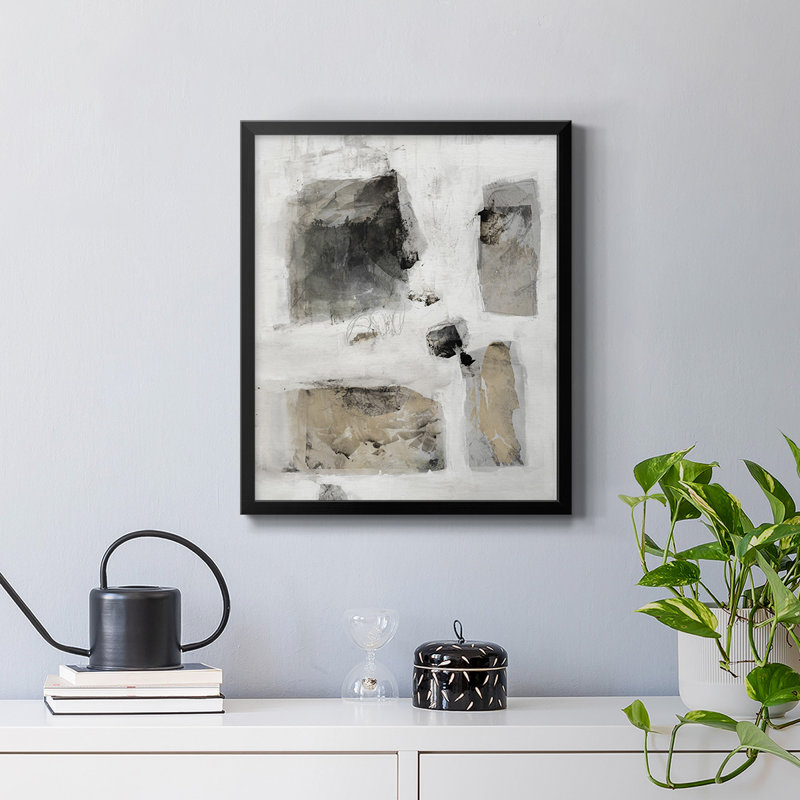 Toile encadrée de qualité supérieure «A SIMPLE LOVE I», Noir, H 24 po x l 20 po