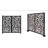 75.6'' H x 51.6'' W Black Fencing