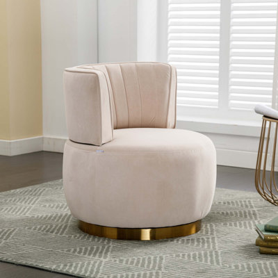 Fauteuil demi-tonneau pivotant de 25,2 po de largeur