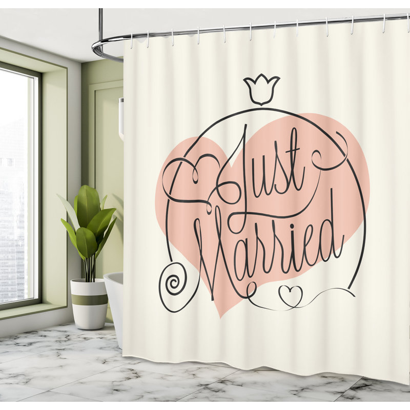 Shower Curtain with Hooks Included, 70"H x 69"W