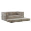 Velvet Compressed Daybed lounge Sofa with Ottoman