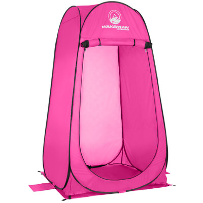Tente à langer Wakeman Kid, 3 x 3 x 5,2 pi, mini tente de camping, cabine de toilette portative ou vestiaire pour plage, récitals de danse ou sports avec sac de transport, polyester, rose