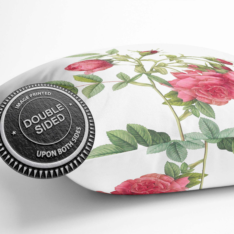 Floral Square Throw Cushion, 55cm H x 55cm W x 20cm D