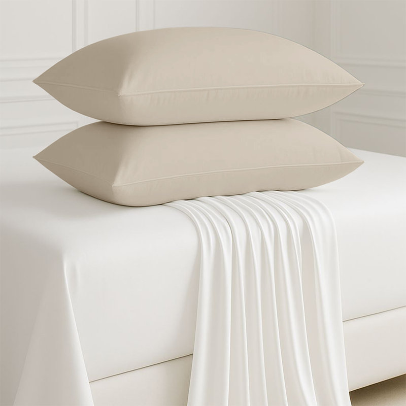 Microfiber Machine Tufted - Set of 2, Beige