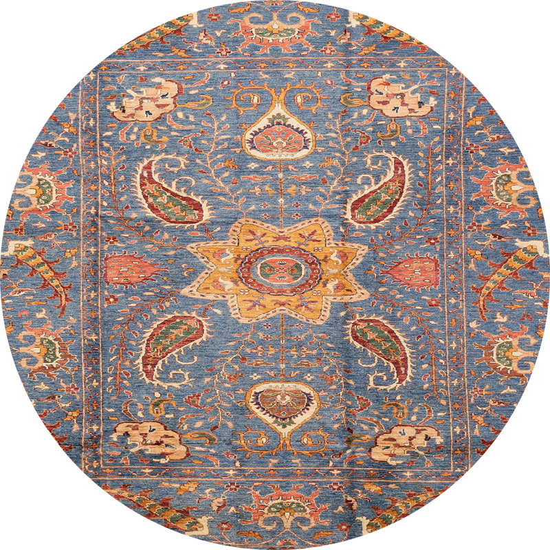 Tapis abstrait moderne 3721, Rond 8 pi