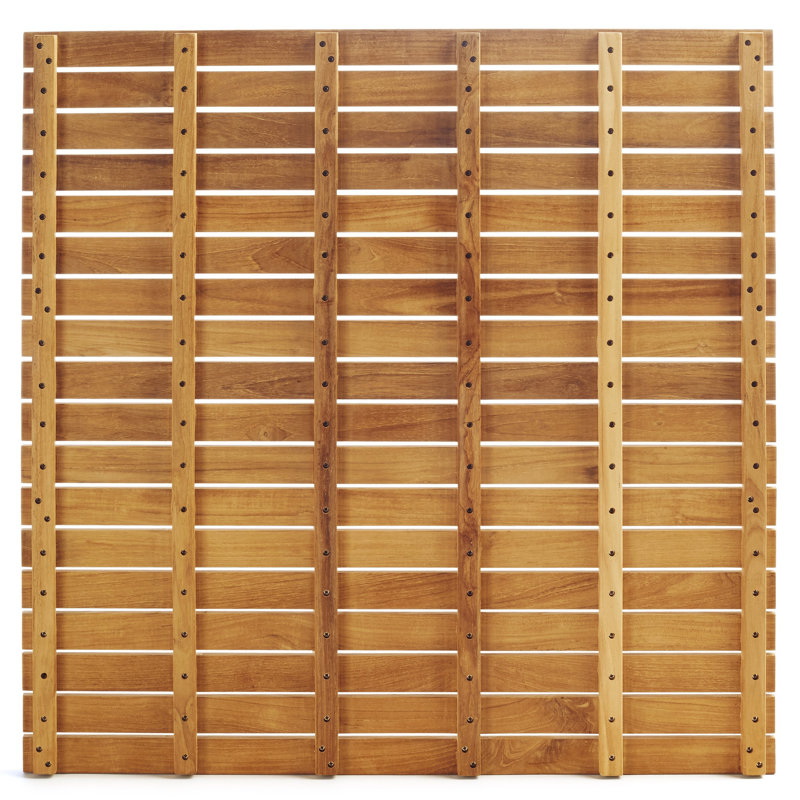 Solid Wood Shower Mat, 1.5" H x 36" W x 36" L