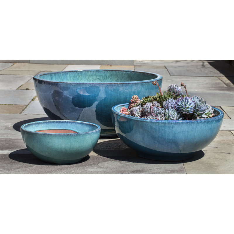 Yuma Handmade Planter, Aqua