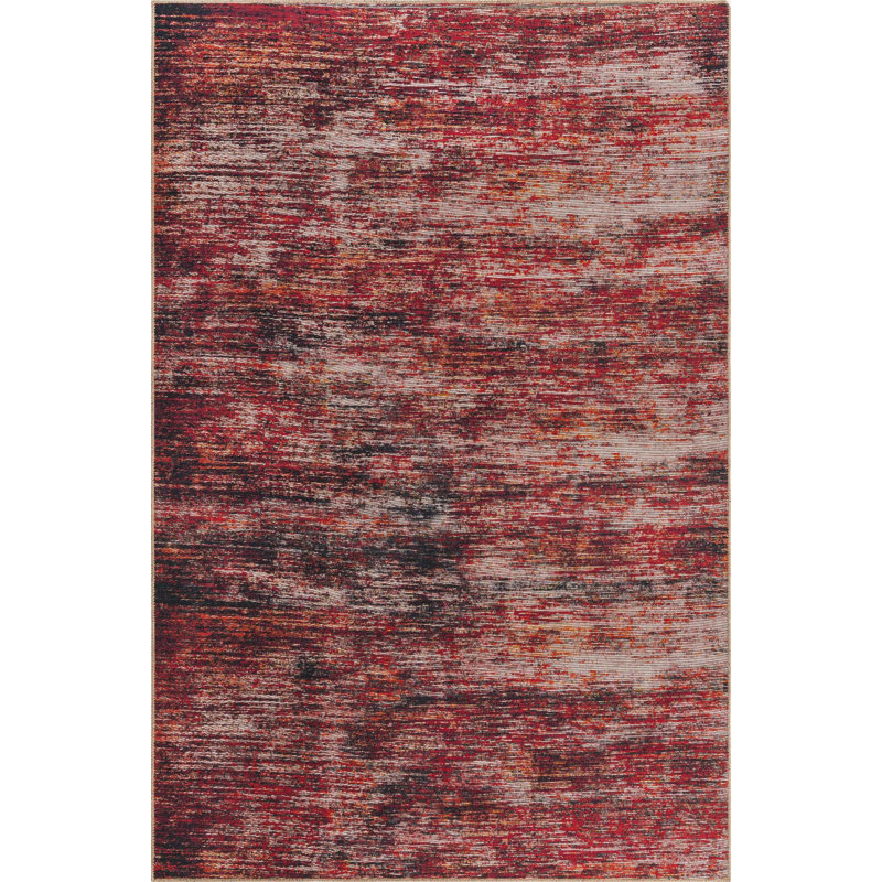 Ikhasa Chenille Abstract Indoor Rug, Rectangle 6' x 9'