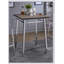 Table de bar Nadia en chêne et chrome