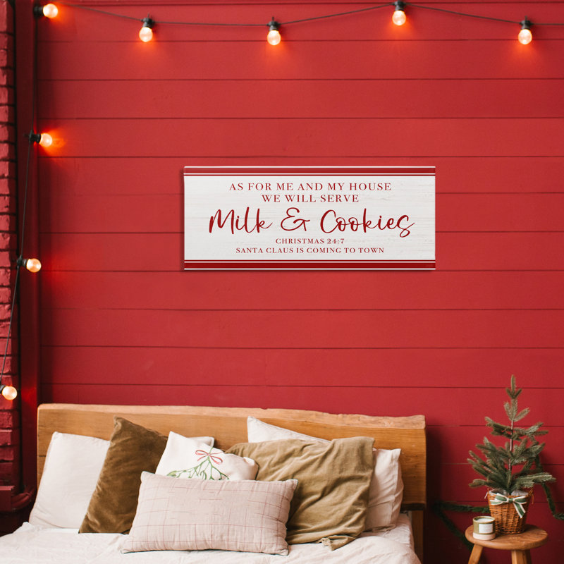 We We Serve Milk & Cookies Canvas, conception de Natalie Carpentieri, H 10 po x l 24 po