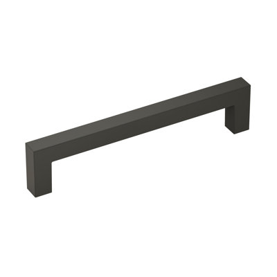 Monument 5-1/16 inch (128mm) Center-to-Center Matte Black Cabinet Pull - 10 Pack