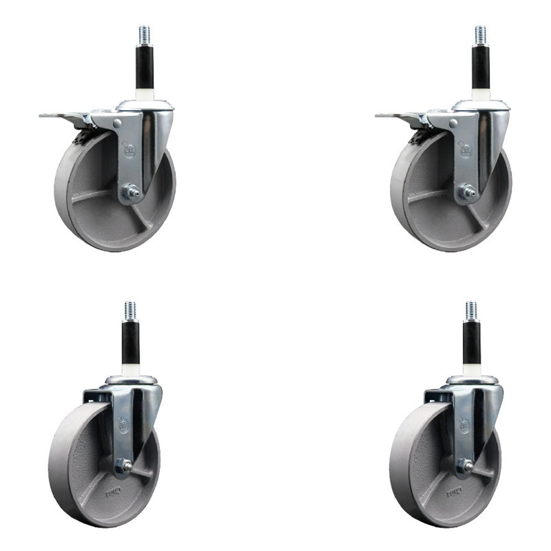 Ensemble de roulettes extensibles pivotantes 5 pouces 7/8 pouces 2 pouces