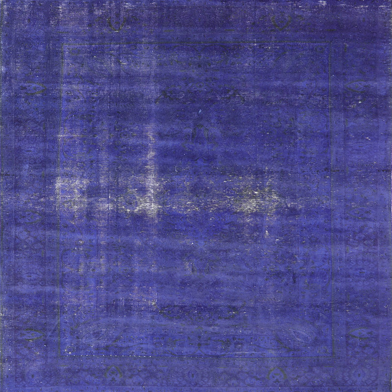 Tapis oriental bleu Jansen, Carré 5 pi