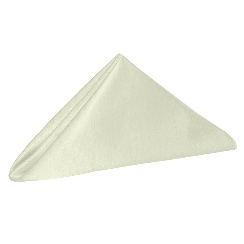 Yulia Silk Square Napkin, Ivory, 20" x 20"