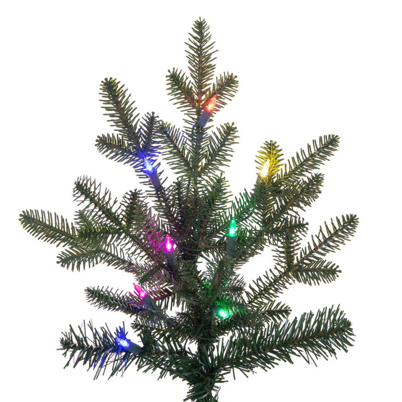 Vickerman 6.5' x 42" Georgian Fraser Fir Artificial Pre-Lit Christmas Tree with Lights and Tree Stand, 9"