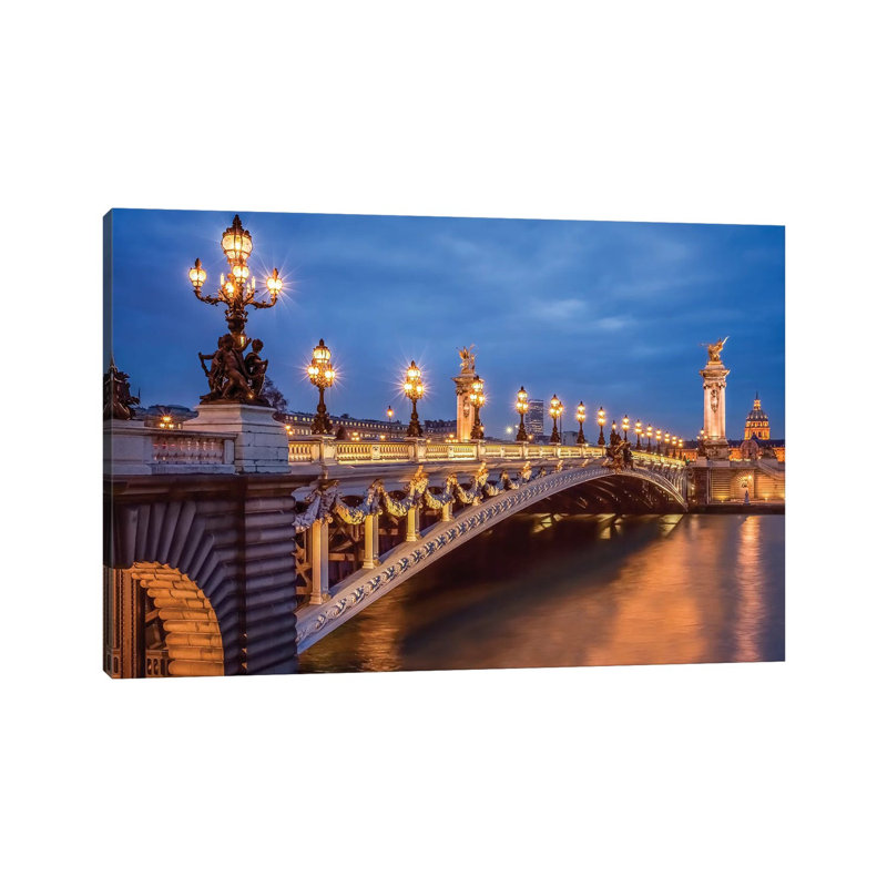 Pont Alexandre III by Jan Becke - Wrapped Canvas Gallery-Wrapped Canvas Giclée, 20.32cm H x 30.48cm W