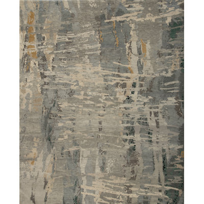 Melange Wool Abstract Area Rug
