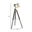 Lampe sur pied traditionnelle en laiton Orphia