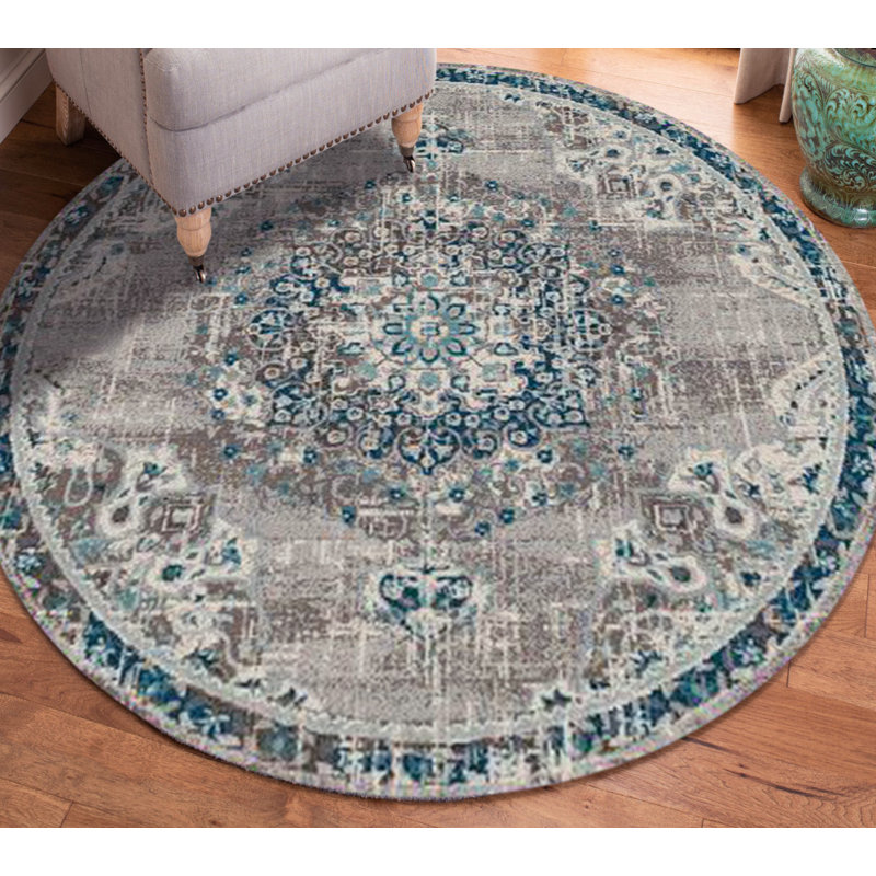 Tapis bleu sarcelle 7 pi