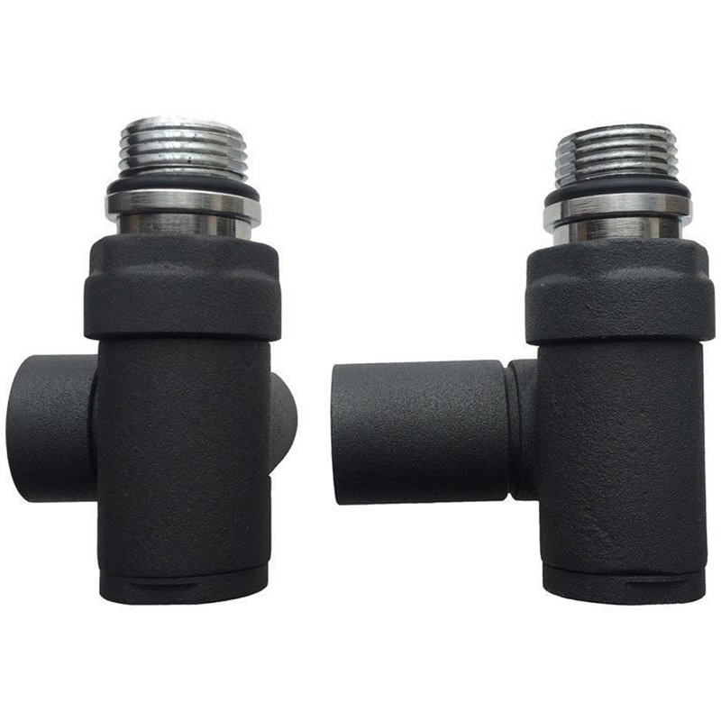 Ashim Dual Fuel Radiator Valves Anthracite Corner - Set, Anthracite