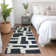 Premium Machine Washable Prisco Black Rug