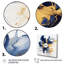 «Dark Blue and Gold Strokes I», art mural sur toile Fractals-1658084386-1658084387