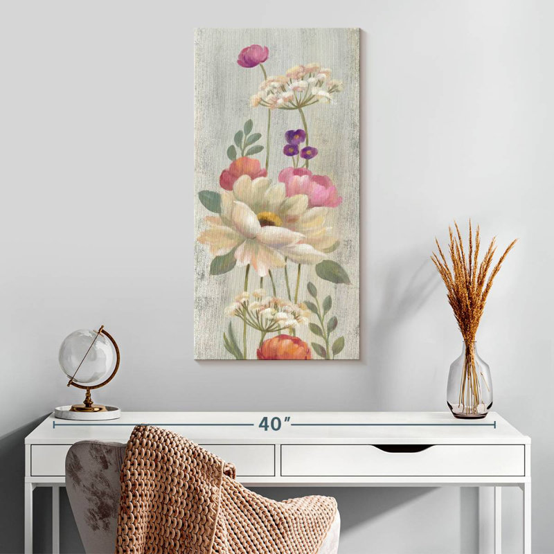 Floral rétro I, H 30 po x l 15 po