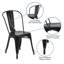 Chaise d'appoint empilable en métal Lily-1652496508