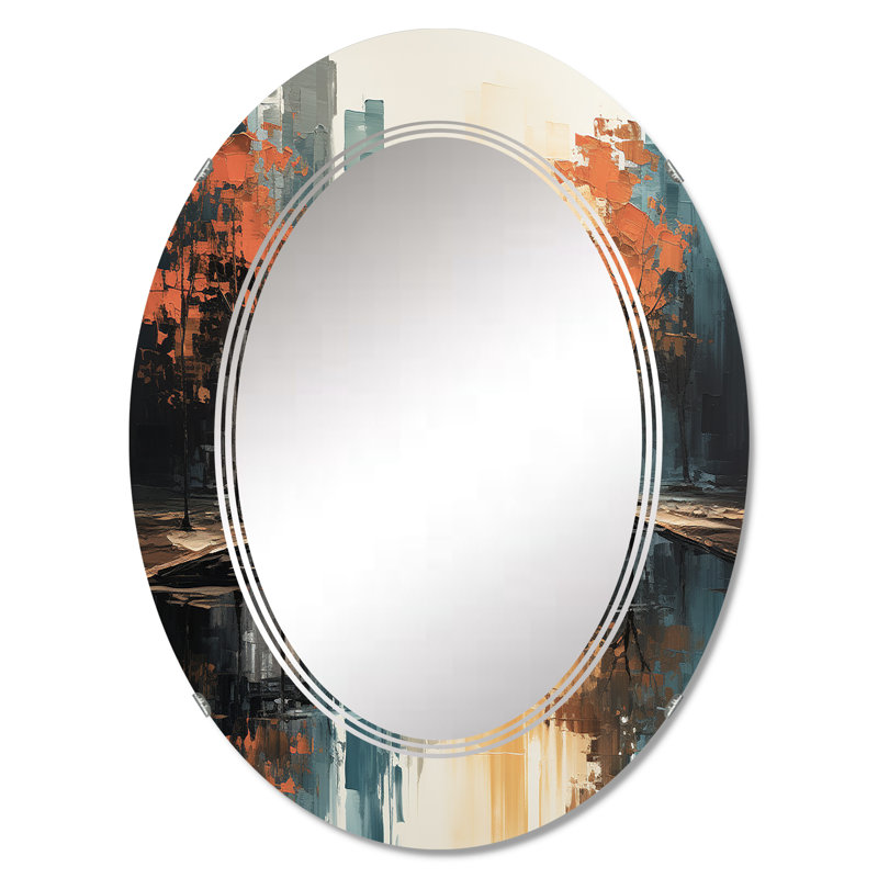 Limasol - Miroir mural moderne ovale, 36 po x 24 po