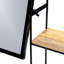 Metal Flat Wall Mirror with Shelves