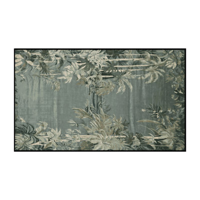 Tapis gris lavable à la machine