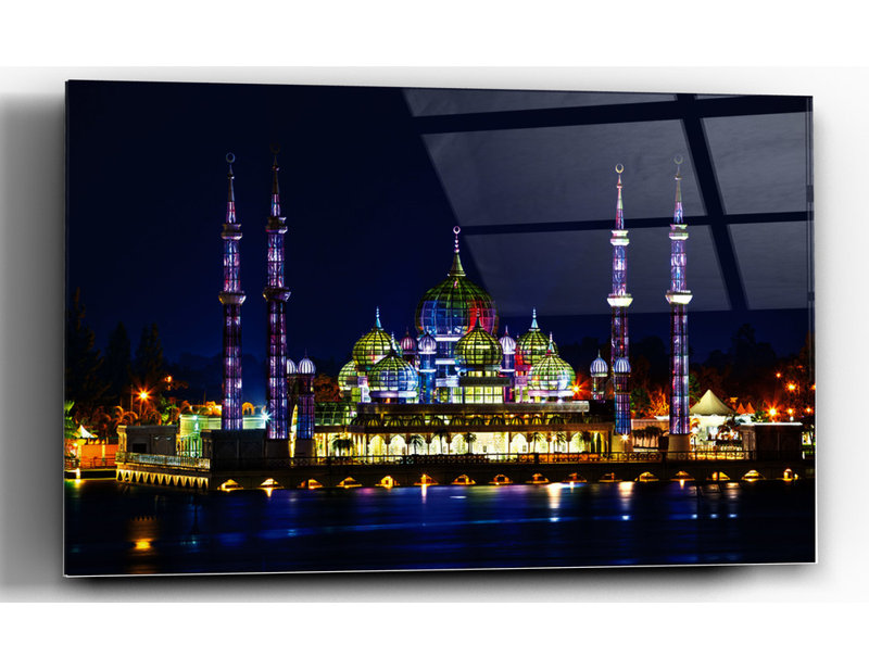 "Crystal Mosque" High Gloss Acrylic Wall Art, 48" x 32"