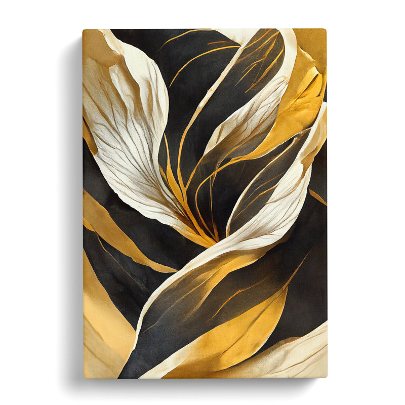 Splendorous Flowers Abstract - Wall Art, 50cm H x 35cm W x 3cm D, Wrapped Canvas