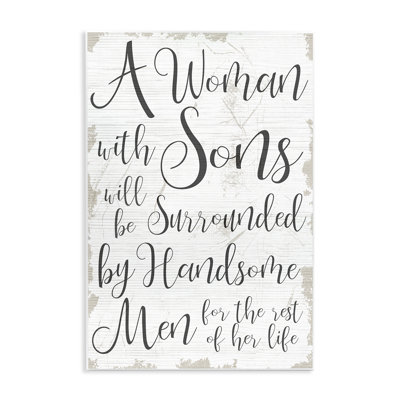 Handsome Sons Home by Daphne Polselli - Textual Art Print