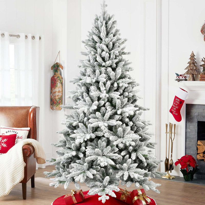 Arbre de Noël réaliste à charnière avec support en métal, H 5 pi