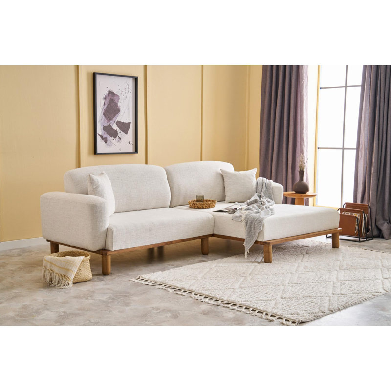 Corner Sofa, Right Hand Facing, Cream