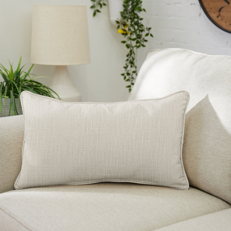 Outdoor Reversible Throw Pillow, 12"H x 18"W, Blue, Rectangular