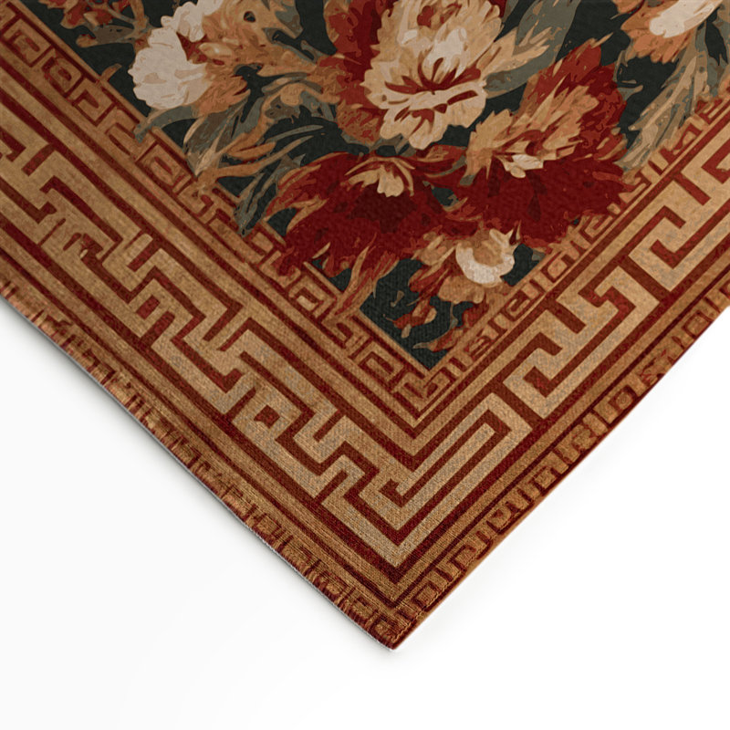 Tapis d'intérieur et d'extérieur brun français, Rectangle 9 pi x 12 pi