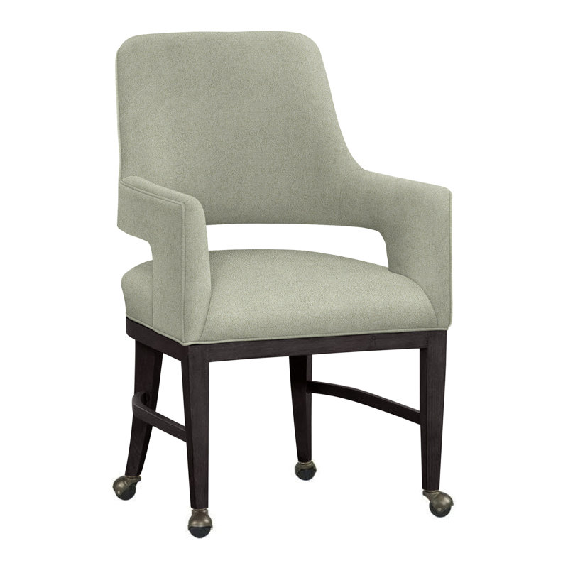 Chaise avec accoudoirs Josie, Gris anthracite, Parchemin 8794