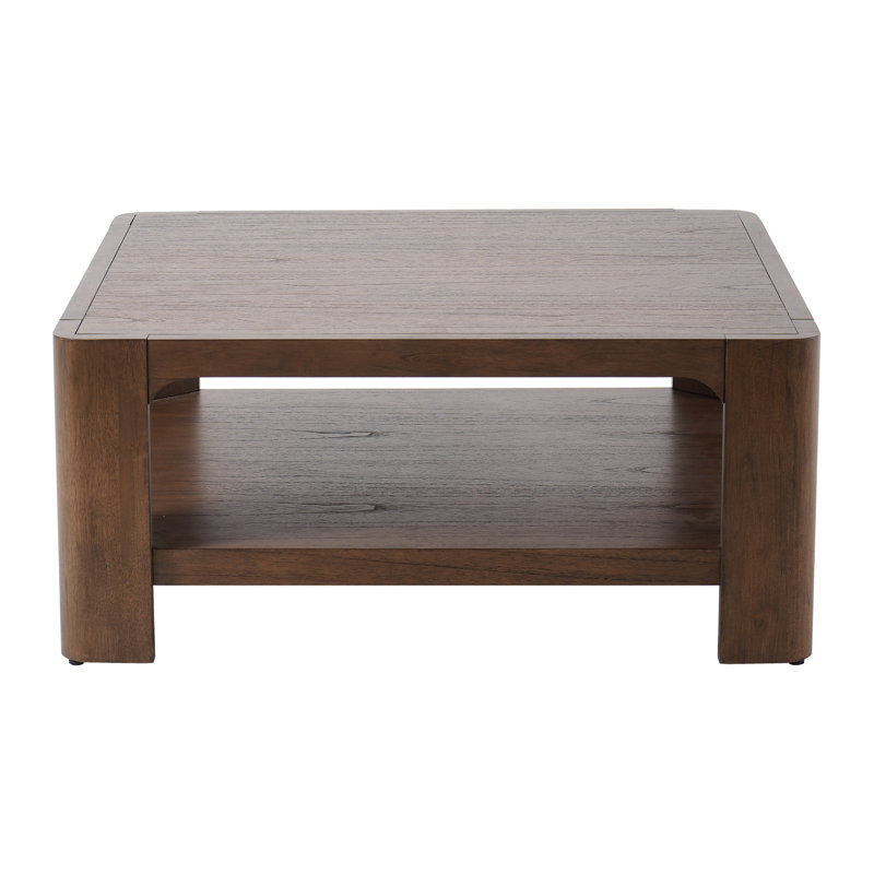 Lai Coffee Table With Open Shelf, Walnut, Walnut