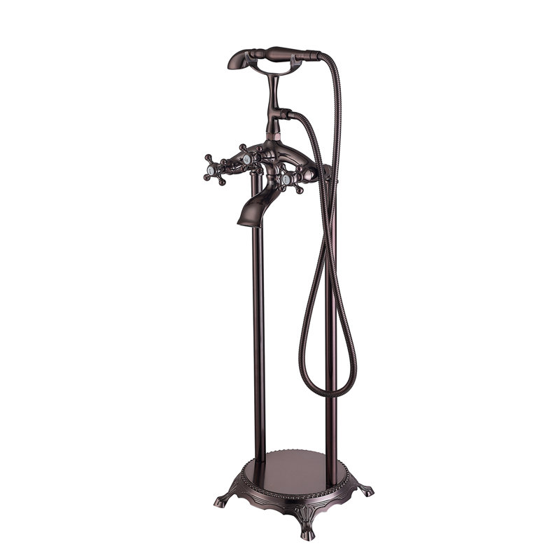 Freestanding Tub Filler with Diverter, Oil Rubbed Brozen