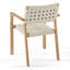 Fauteuils de salle à manger d'extérieur Looma | Ensemble de 2 | Bois d'acacia massif avec assise et dossier en corde tissée à la main