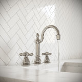 2-handle Bathroom Faucet with Drain Assembly