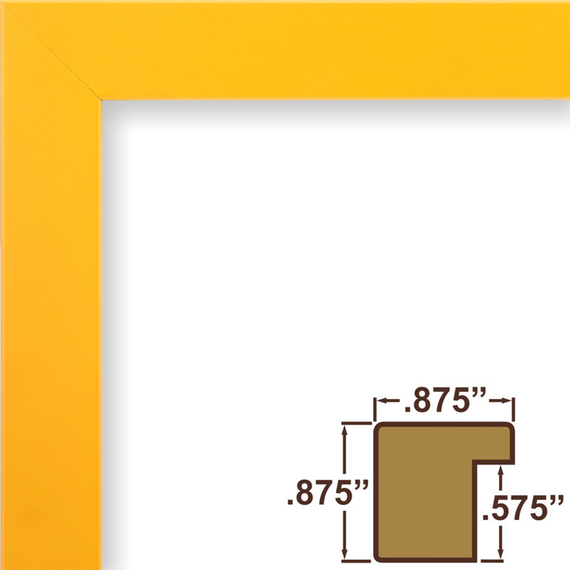 Cadre photo confetti 0,875 po Confetti, L 20 po x H 30 po avec passe-partout l 16 po x H 2, Jaune