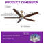 132cm Ceiling Fan with LED Lights-1231644247
