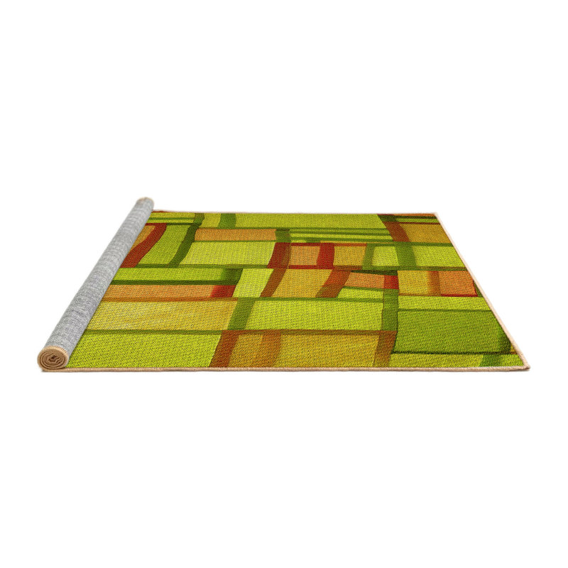 Tapis jaune tissé à la machine, Rectangle 8 pi x 10 pi