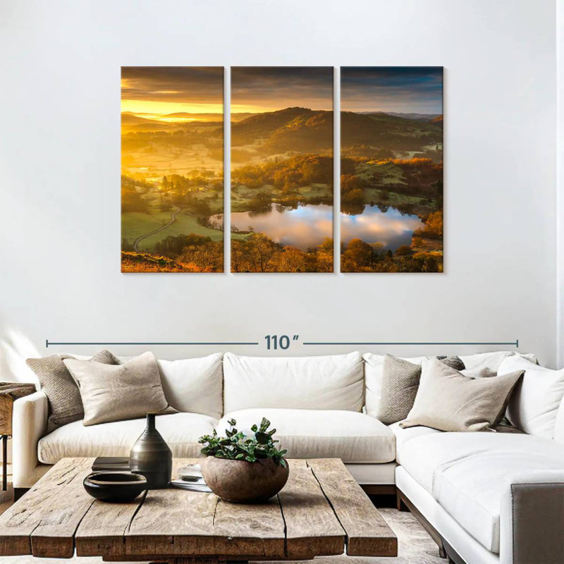 Alvord Loughrigg Tarn au lever du soleil, H 48 po x l 74 po