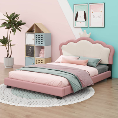 Regal Princess Upholstered Bed With Ornamental Crown Headboard