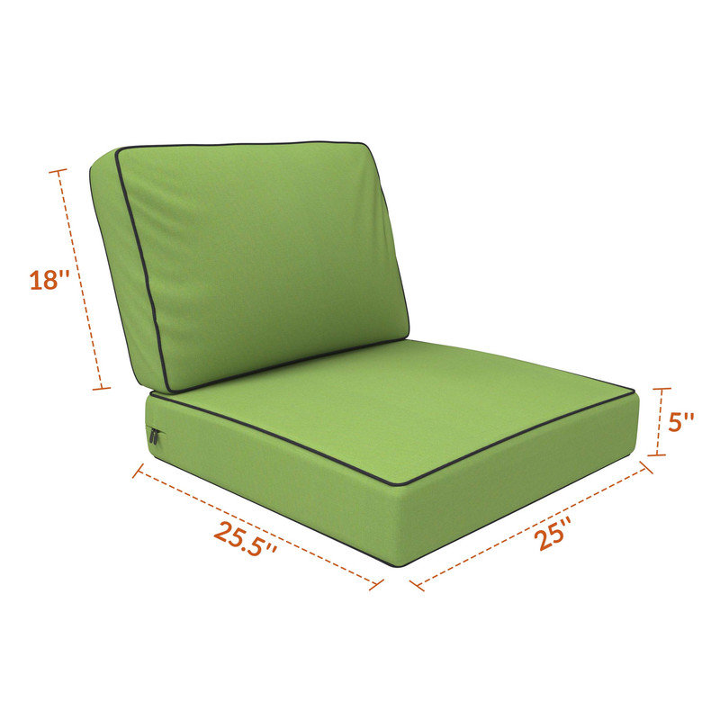Indoor/Outdoor Deep Seating Sunbrella Cushion, Canvas Ginkgo