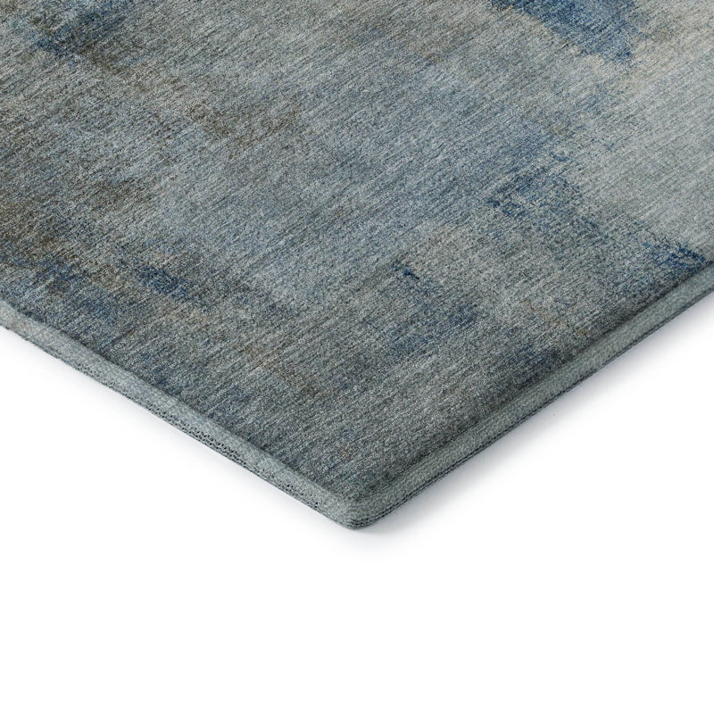 Tapis taupe Prisco lavable à la machine de qualité supérieure, Rectangle 10 pi x 14 pi
